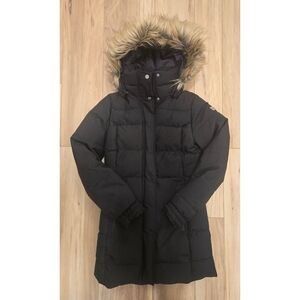 Helly Hansen • Black Puffer Coat With Fur Hood